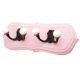 Pink Black Double Loop Ceramic Iron Wooden Hooks